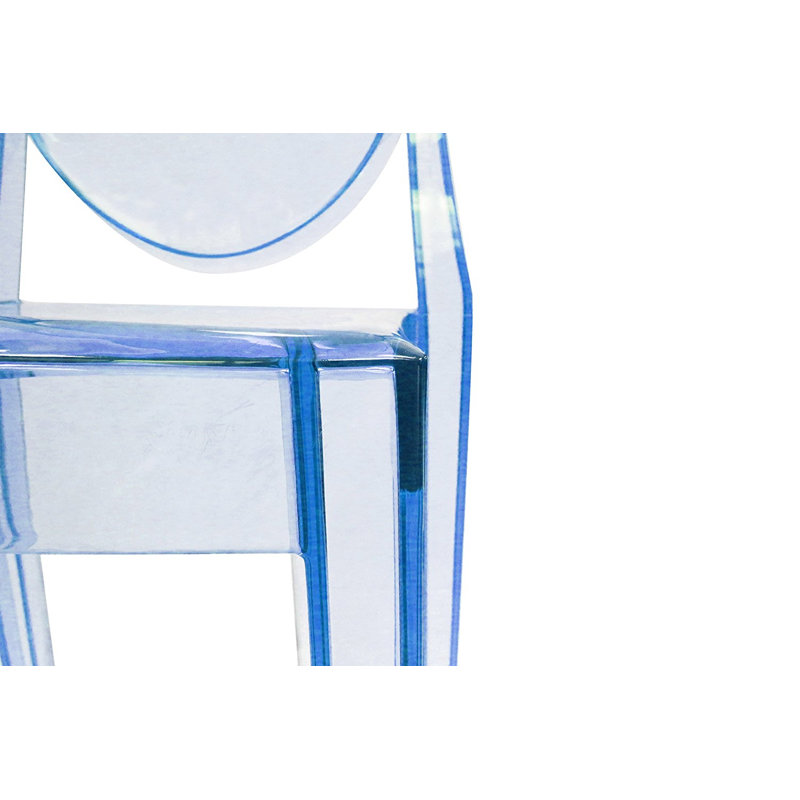 Casper Modern Acrylic Stacking Two Dining Side Chairs in Clear by Modway, Yellow