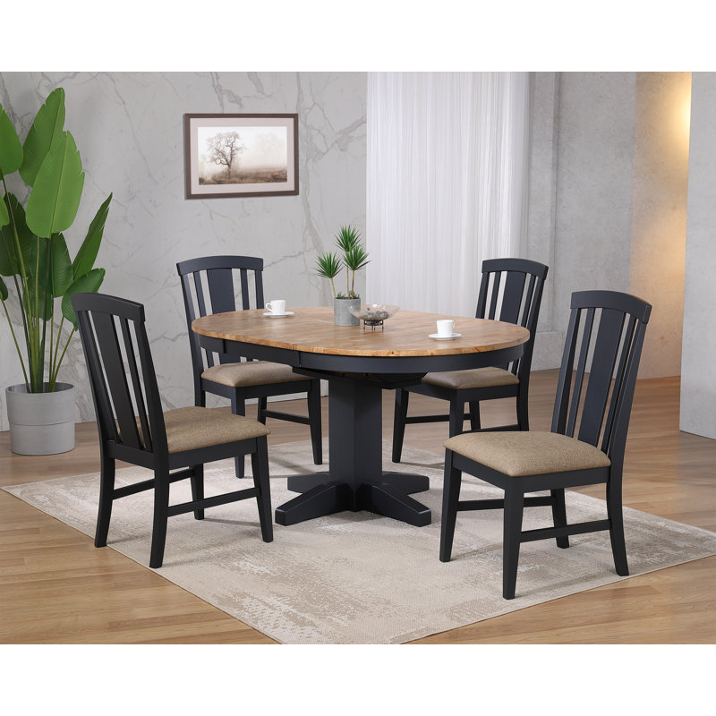 Derbyshire Solid Wood Extendable Round Dining Table