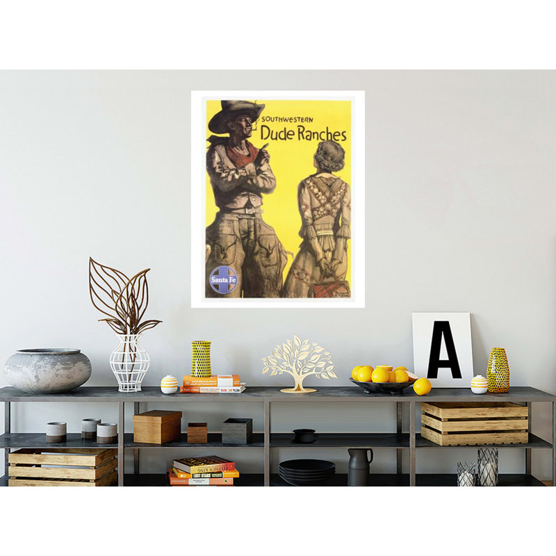 «Southwestern Dude Ranches», affiche par Hernando, H 40 po x l 32 po