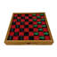 Jeu de damier rustique en bois de la baie de Chesapeake avec des pièces représentant un ours et des conifères, 32,4 cm de large