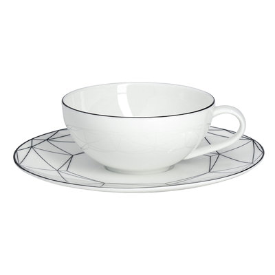 Onyx Gem Cut - tasse à thé et soucoupe
