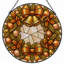 Panneau de vitrail 12 "H Christmas Ornaments