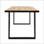 Table de salle à manger d'extérieur en bois d'acacia et fer de 70 pouces KYSTON, résistante aux éclaboussures et élégante pour les rassemblements modernes