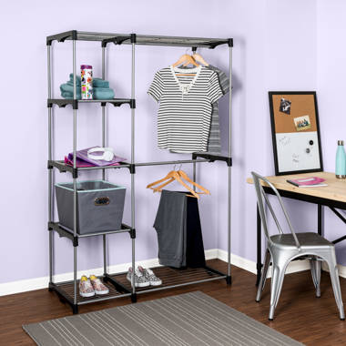 Mainstays Wire Shelf Closet Organizer, 2-Tier, Easy to Assemble 