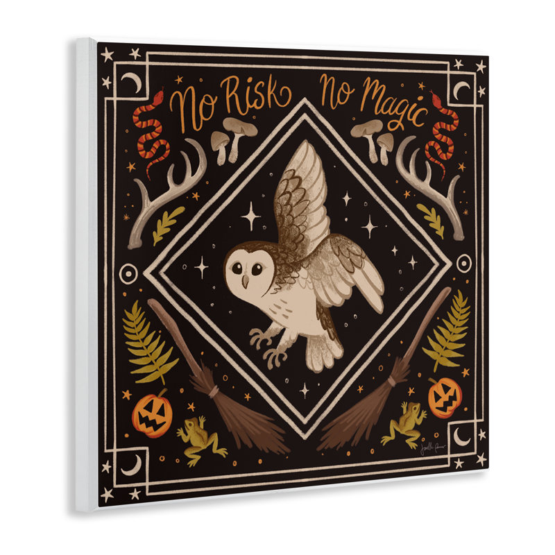 «No Risks or Magic Owl», plaque murale par Janelle Penner