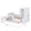 Lit plateforme avec tiroirs de rangement intégrés, étagères, bureau et garde-robe-446300566
