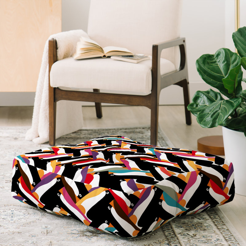  Coussin de sol pingouin à chevrons