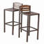 Ensemble de 2 tabourets d'extérieur en bois d'acacia