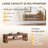 59" Wooden Entryway Bench With Storage Shelf-642435695