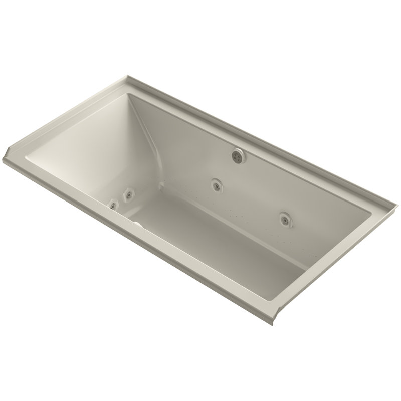 Underscore 60" x 30" Air / Whirlpool Bathtub, Almond, Right