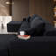 Canapé modulaire en forme de U 6 pièces en canapé convertible noir surdimensionné avec méridienne, aucun assemblage requis, revêtement en velours côtelé doux-1529515740