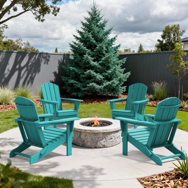Chaise Adirondack pliable en PEHD Clitheroe, Tiffany