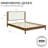 Levi Solid Wood Boucle Upholstered Headboard Bed Frame-117574706