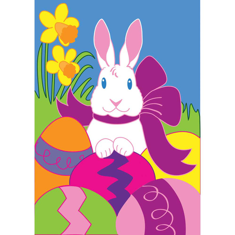 Polyester à 2 côtés 18 x 13 po drapeau de jardin