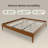 15 Inch High Solid Bamboo Platform Bed Frame with Metal Support, Modern Minimalist Wood Slat Base, No Box Spring Needed, Noise-Free, Easy Assembly-630305734-630305732