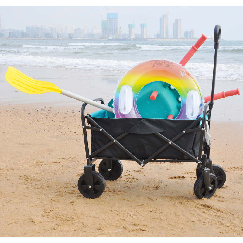 Mini chariot de plage pliable, Noir