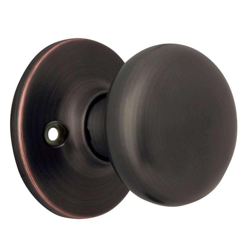 Faux bouton de porte simple Cambridge, Bronze huilé