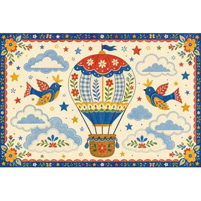 Papier peint montgolfière amovible avec montgolfière