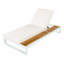 Structure de chaise longue avec dossier réglable à 5 positions, coussin résistant à l'eau pour la piscine
