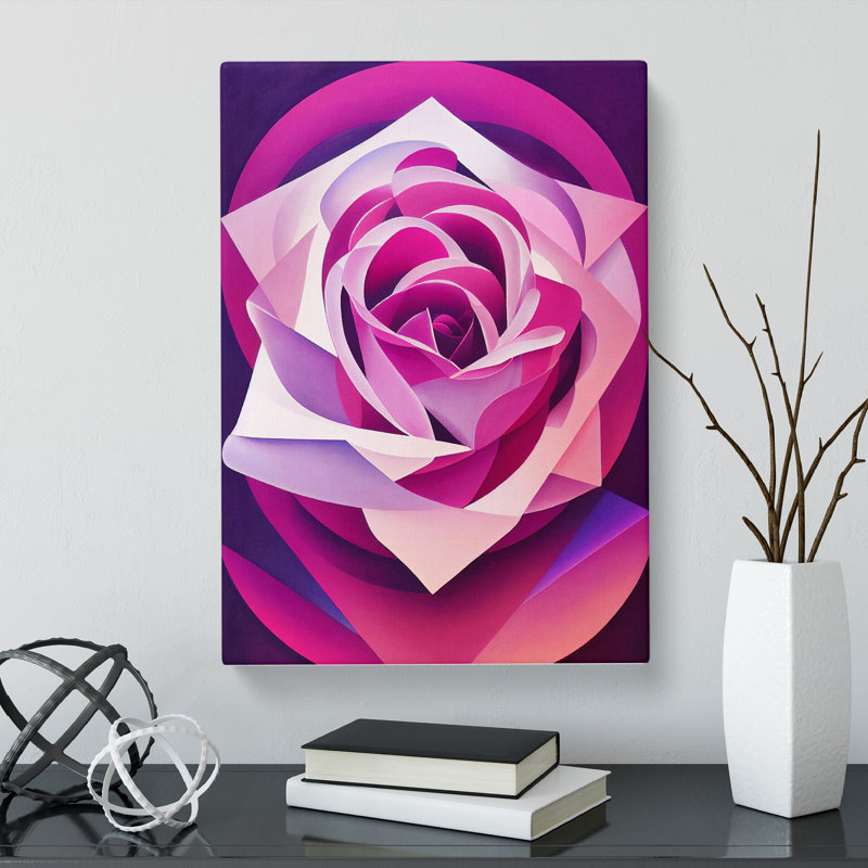 Cassey Rose Painting Geometric Vol.1 - Wrapped Canvas, 60cm H x 40cm W