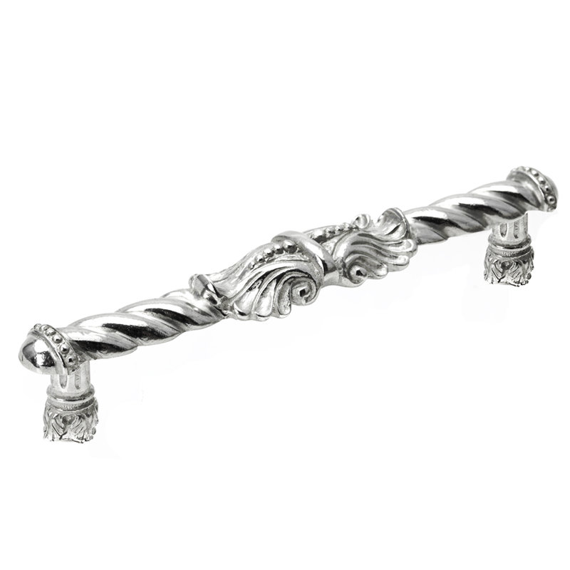 Acanthus 5 inches c.c. large pull Romanesque style in Oil Rub Bronze, 6", Chrome