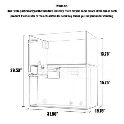 Ultra-Clear Glass Ultra-Narrow Overflow Double-Layer Aquarium Tank