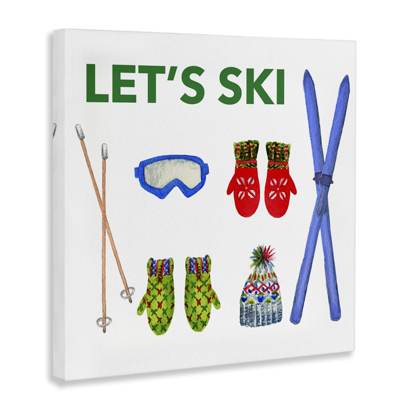 «Let's Ski on White» par Melissa Hyatt, H 24 po x l 24 po