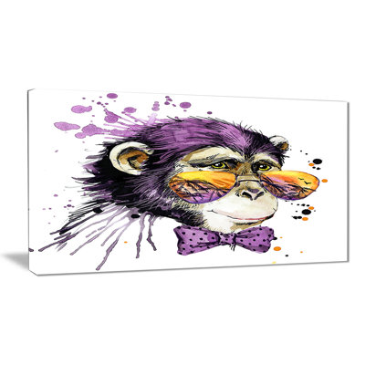 « cool singe animal », reproduction de peinture à l’huile sur toile tendue