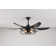 52-Inch Modern Black Ceiling Fan With Light And Remote Control (Bulb Not Included)