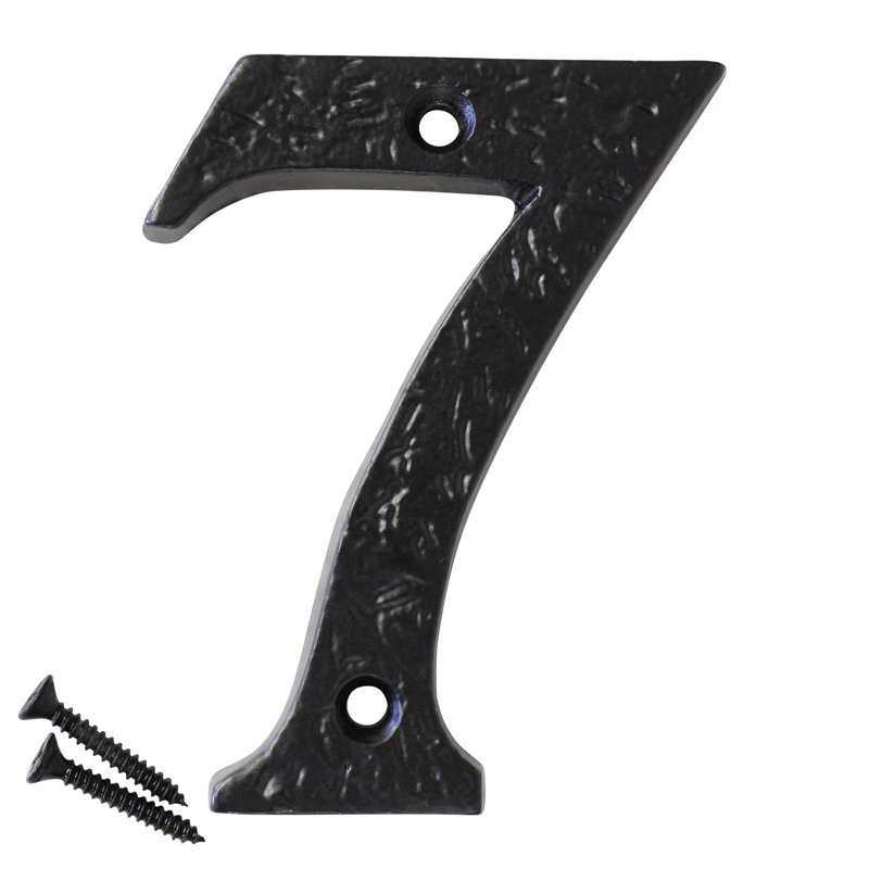 Numéro de maison 3 po, 7, Noir