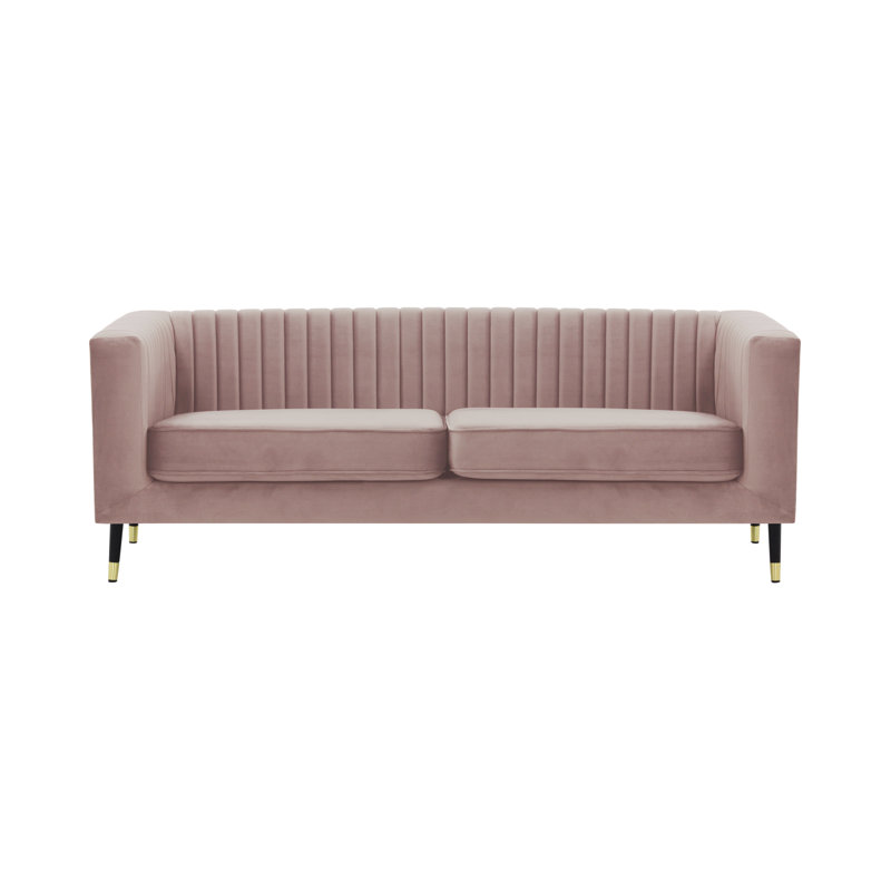Septimus Velvet Sofa, Pink
