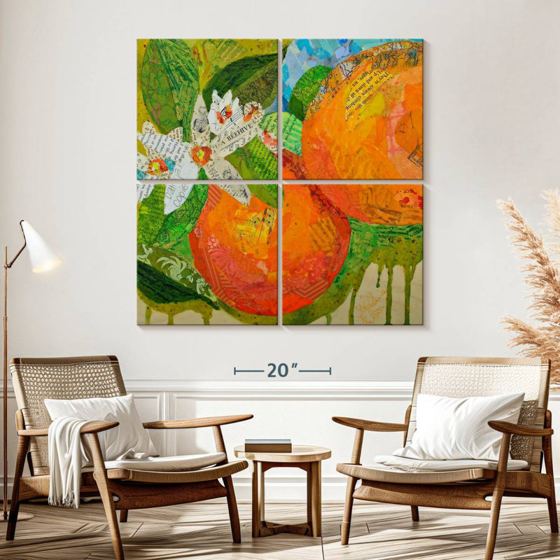 Yarlin Florida Oranges, 57" H x 57" W