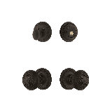 Nostalgic Warehouse Rope Rosette Entry Set with Egg & Dart Knob