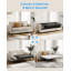 Causeuse-lit 74 po en lin avec matelas en mousse à mémoire de forme, beige-511028448-511028450