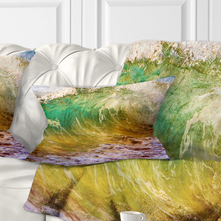 Coussin Ocean Turning Green - Sea & Shore, Rectangulaire, 12 po x 20 po