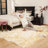 Cream Yellow Shag Faux Sheepskin Fluffy Washable Area Rug-1622963542