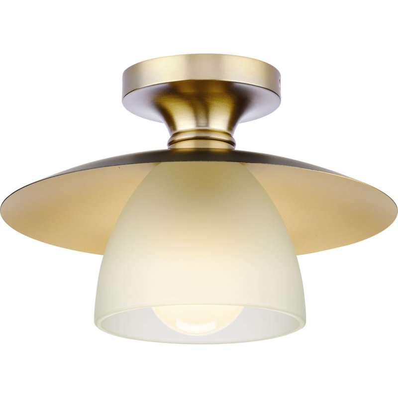 Glass Flush Mount, Brushed Bronze