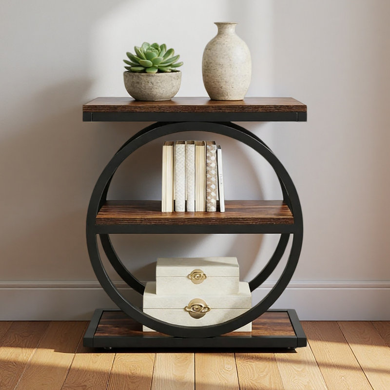 3-Tier Sofa Side Table,Modern End Table