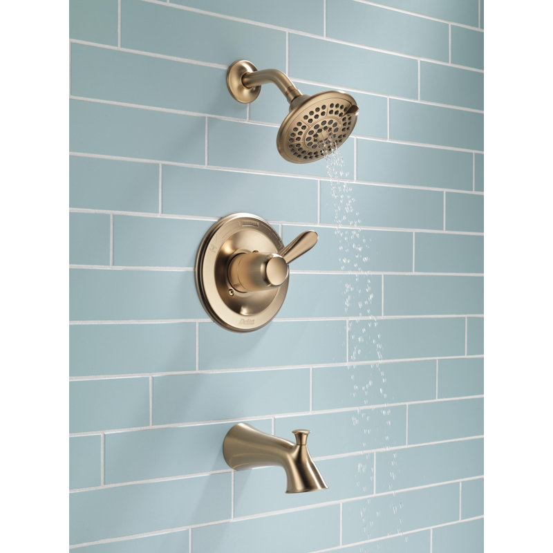 Lahara 14 Series Single-Function Tub Shower Faucet Set, Shower Valve Trim Kit, Brilliance Champagne Bronze