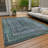 Machine Washable Indoor/Outdoor Xhevrie ACN1725 Teal Rug-1721328028