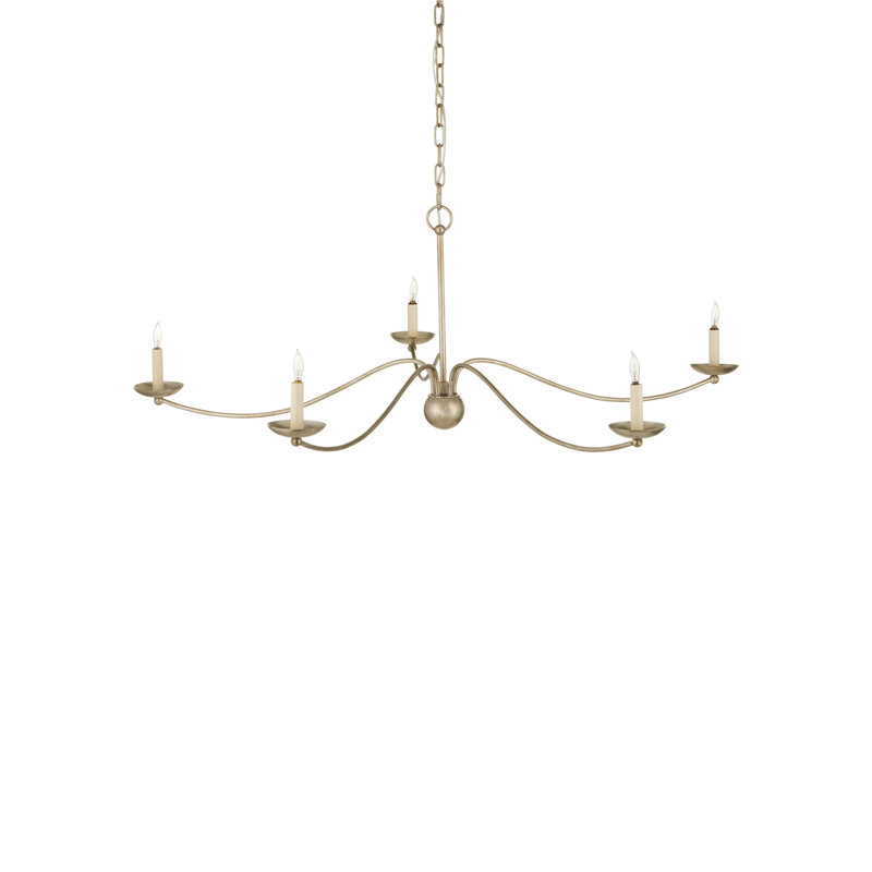 5 - Light LED Chandelier, Champagne