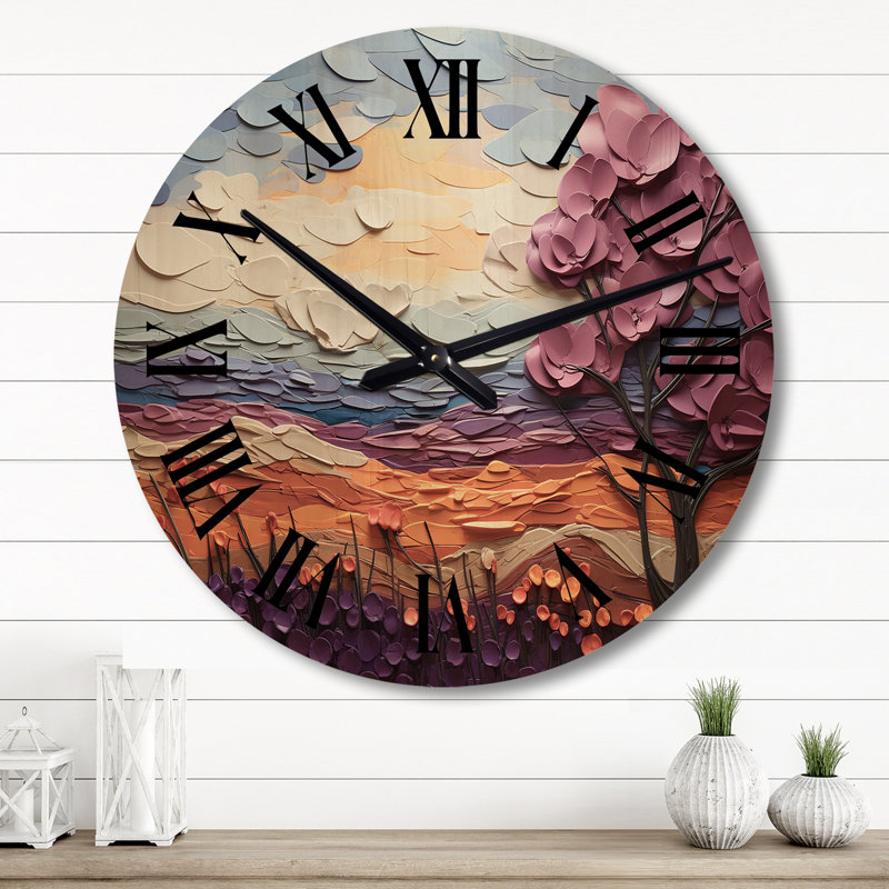 Horloge murale en bois massif Patmar, Grand