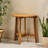Natural Wood Table, Half-Round Shape, Foldable Function Bistro Design For Easy Space Management