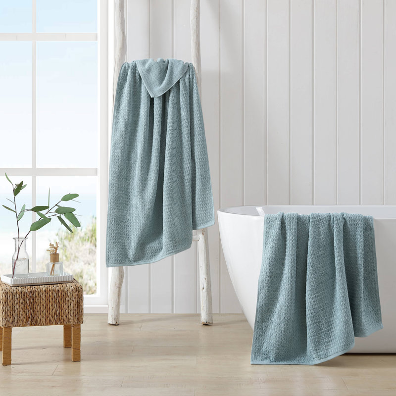 Tommy Bahama 100% Cotton Towel Set, Turquoise, 2 Pack - Bath Sheet