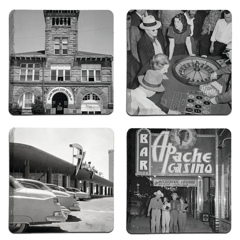 Sous-verre historique en pierre de Las Vegas