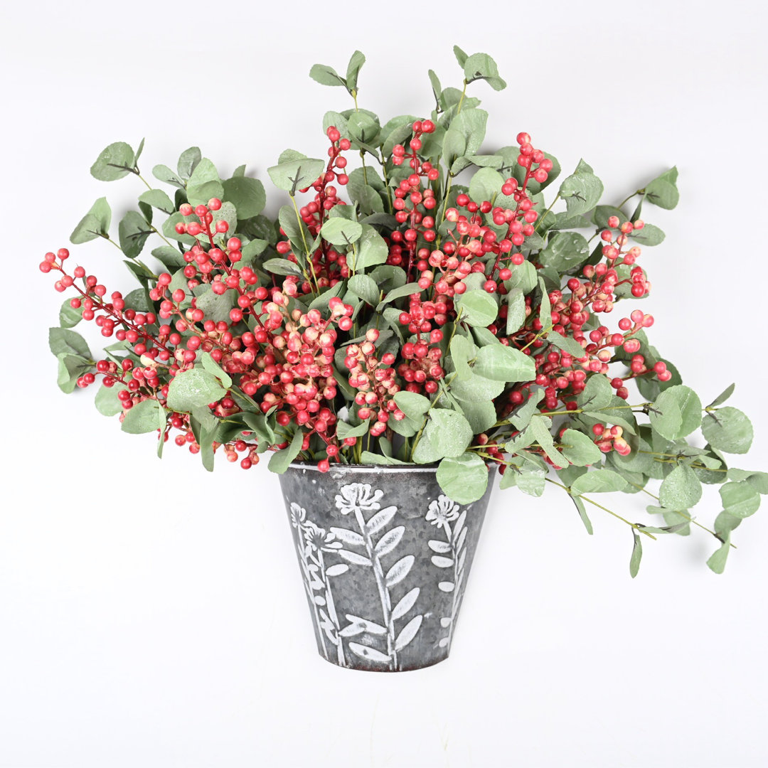 Artificial Eucalyptus Berry Floral Arrangement For Home Table Primrue
