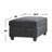 Rectangular Chenille Upholstered Ottoman, Dark Grey