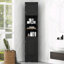 Armoire de rangement multi-fonctionnelle avec deux portes et tablettes réglables, tablette ouverte-1220119671