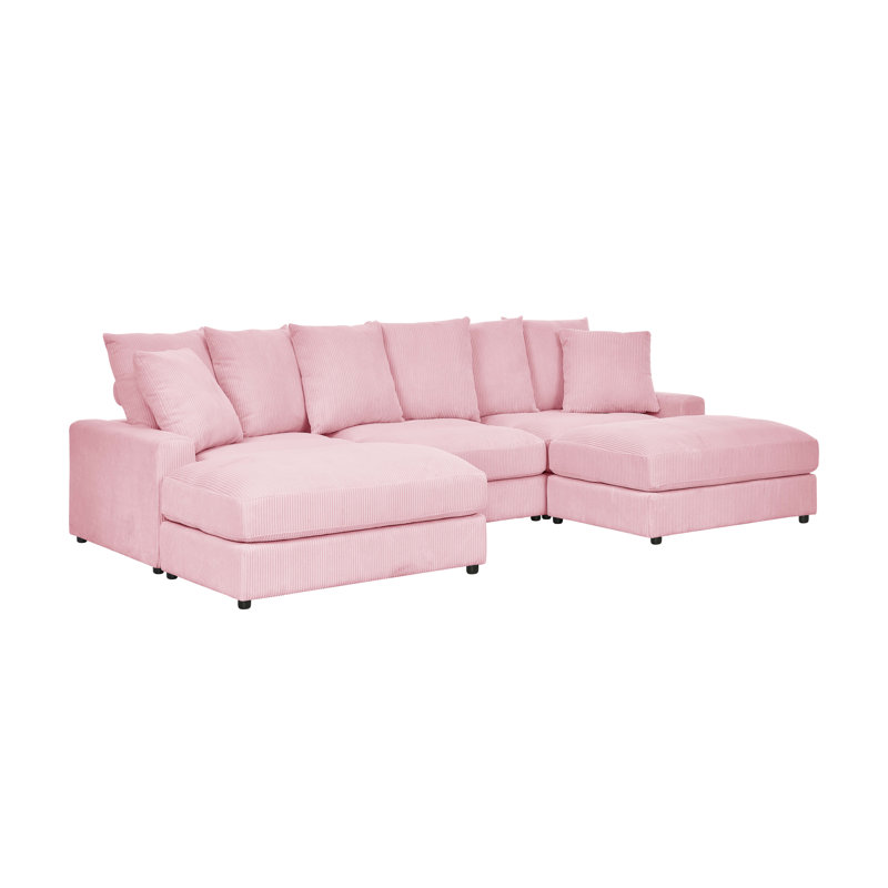 Canapé modulaire réversible Ashira, Dusty Rose Pink
