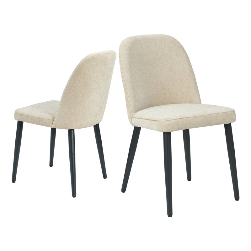 Chaises d'appoint modernes beige, structure en acier, idéale pour la cuisine